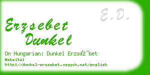 erzsebet dunkel business card